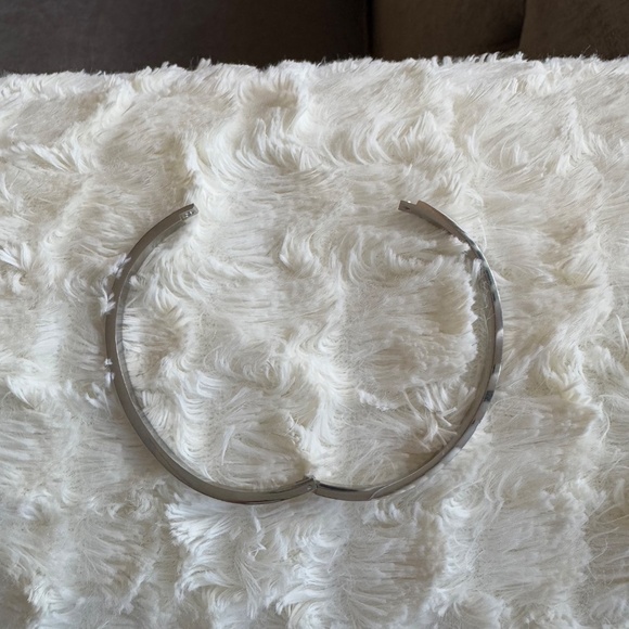 Silver Diamond CZ Cuff bracelet New NWT - Picture 6 of 6